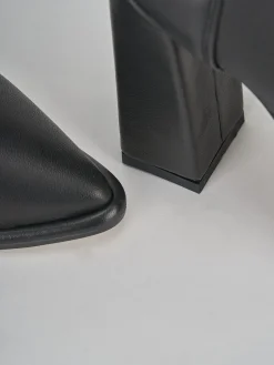 Stivaletti tacco 9cm pelle nero