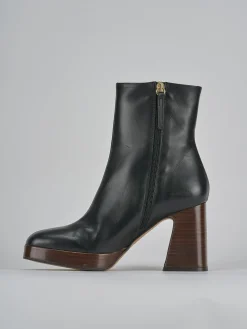 Stivaletti tacco 9cm pelle nero