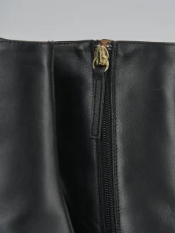 Stivaletti tacco 9cm pelle nero