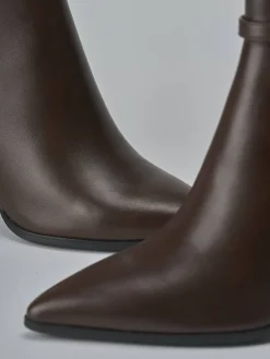 Stivaletti tacco 9cm pelle sostenibile testa