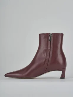 Stivaletti tacco 5cm pelle bordo'