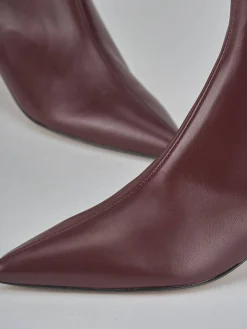 Stivaletti tacco 5cm pelle bordo'