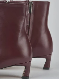 Stivaletti tacco 5cm pelle bordo'