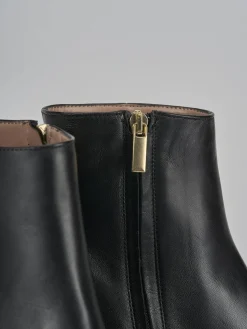 Stivaletti tacco 6cm pelle nero