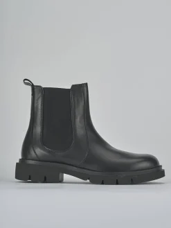 Stivaletti tacco 2cm pelle nero