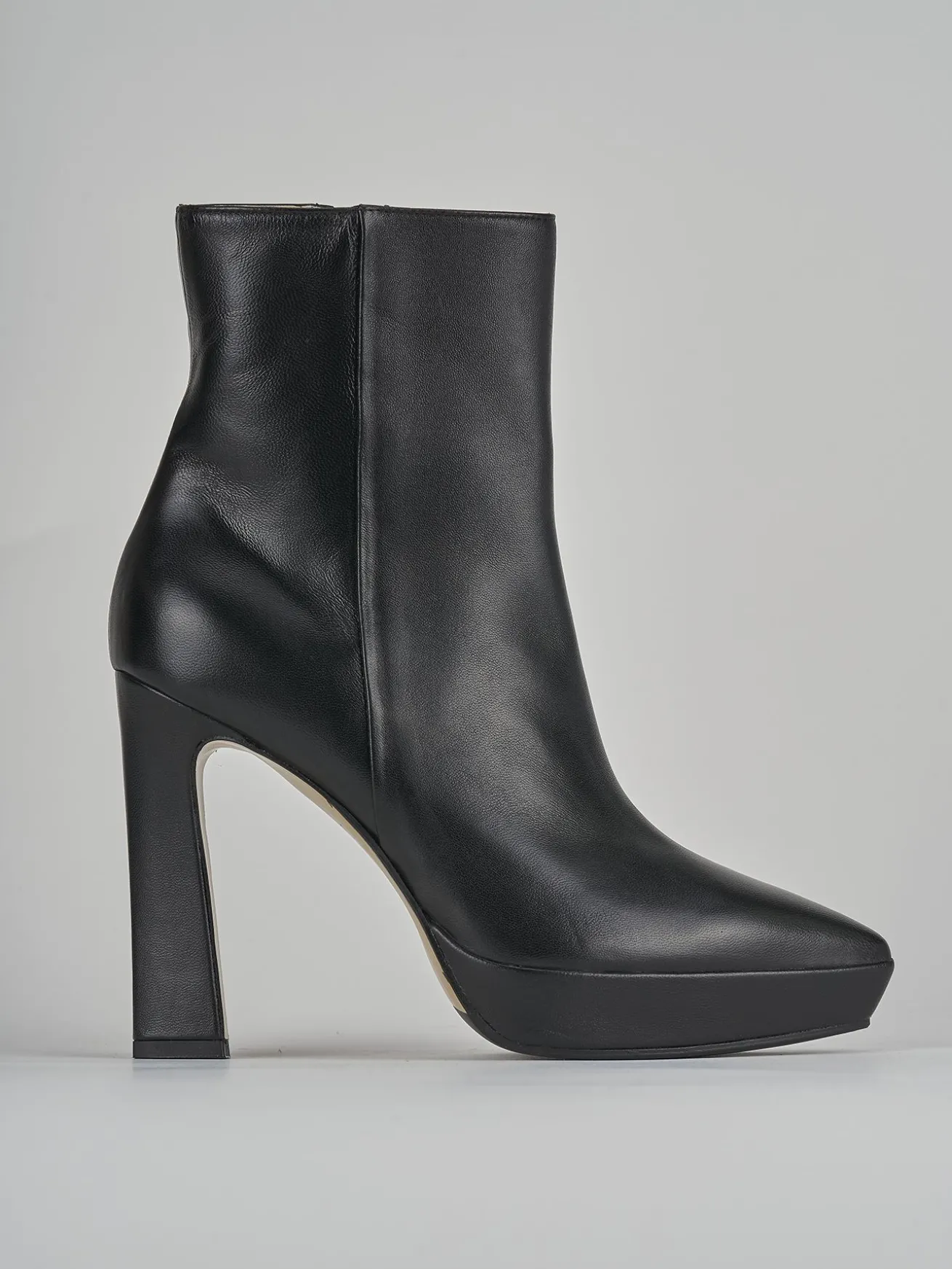 Stivaletti tacco 11cm pelle nero