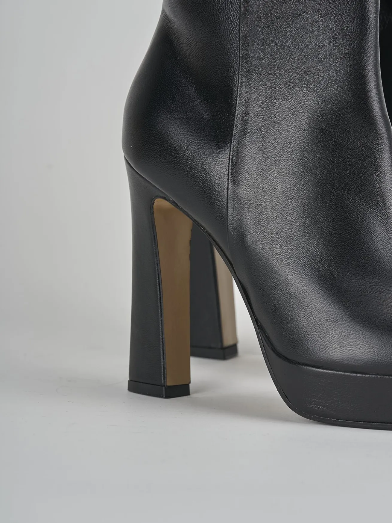 Stivaletti tacco 11cm pelle nero