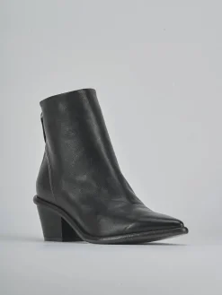 Stivaletti tacco 5cm pelle nero