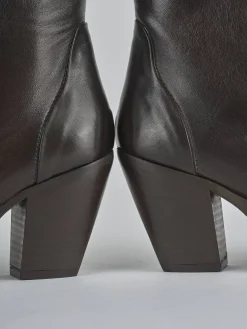 Stivaletti tacco 9cm pelle testa