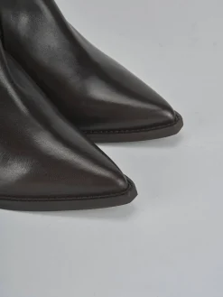 Stivaletti tacco 9cm pelle testa