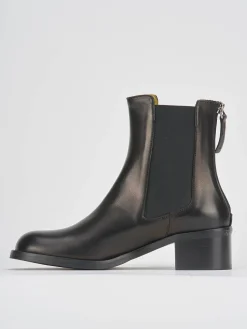 Stivaletti tacco 5cm pelle nero