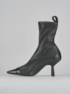 Stivaletti tacco 8cm pelle nero