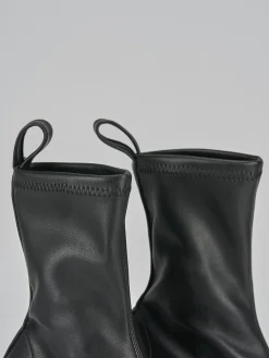 Stivaletti tacco 8cm pelle nero