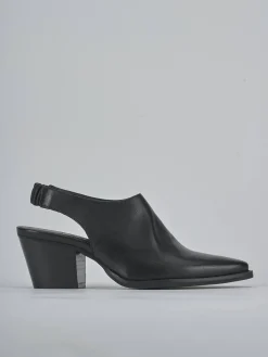 Stivaletti tacco 6cm pelle nero