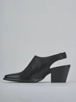 Stivaletti tacco 6cm pelle nero