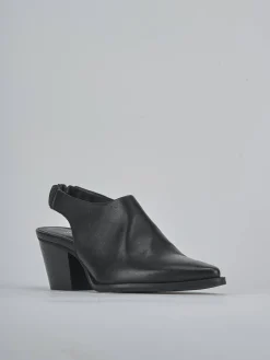 Stivaletti tacco 6cm pelle nero