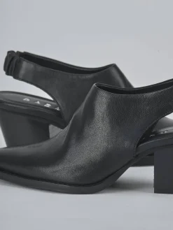 Stivaletti tacco 6cm pelle nero