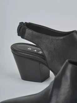 Stivaletti tacco 6cm pelle nero