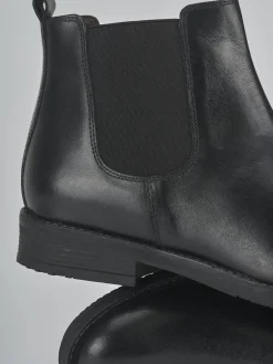 Stivaletti tacco 1cm pelle nero