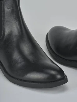 Stivaletti tacco 1cm pelle nero