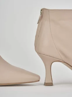 Stivaletti tacco 7cm pelle rosa