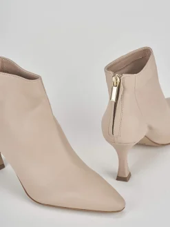 Stivaletti tacco 7cm pelle rosa