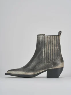 Stivaletti tacco 3cm pelle grigio