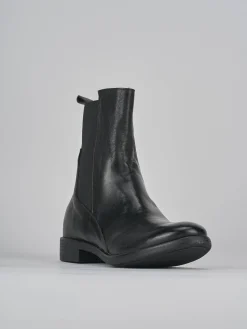 Stivaletti tacco 1cm pelle nero