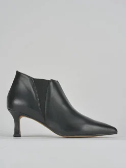 Stivaletti tacco 5cm pelle nero