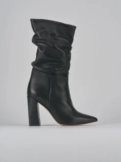 Stivaletti tacco 9cm pelle nero