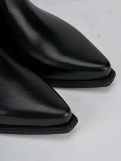Stivaletti tacco 6cm pelle nero