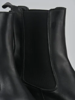 Stivaletti tacco 3cm pelle nero