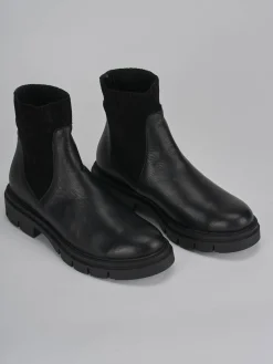 Stivaletti tacco 4cm pelle nero