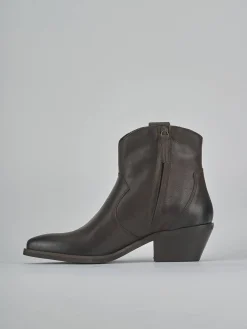 Stivaletti tacco 4cm pelle testa