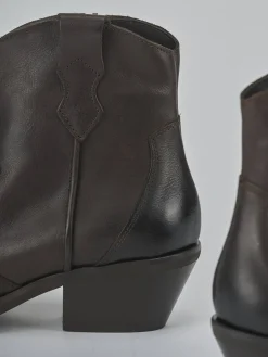 Stivaletti tacco 4cm pelle testa