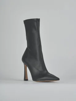 Stivaletti tacco 9cm pelle nero