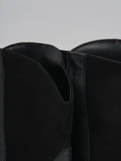 Stivaletti tacco 5cm pelle nero