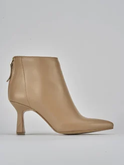 Stivaletti tacco 5cm pelle marrone