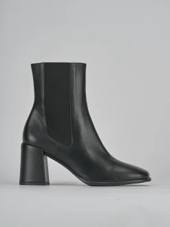 Stivaletti tacco 7cm pelle nero