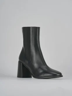 Stivaletti tacco 7cm pelle nero