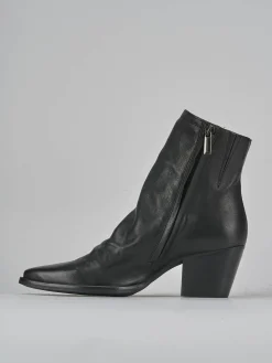 Stivaletti tacco 7cm pelle nero