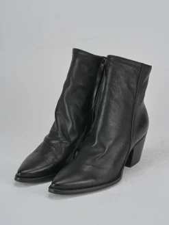 Stivaletti tacco 7cm pelle nero