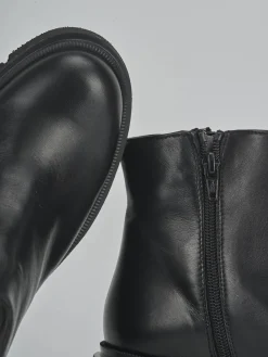 Stivaletti tacco 5cm pelle nero