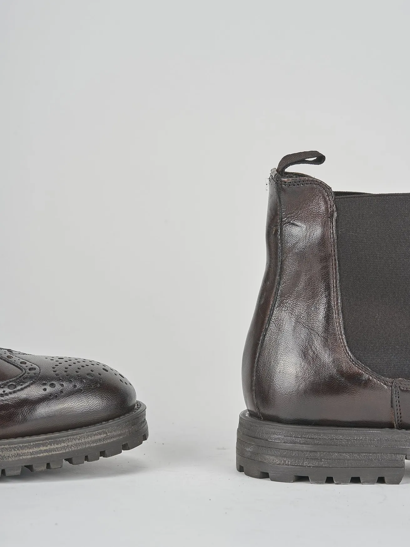 Stivaletti tacco 1cm pelle testa