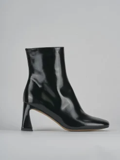 Stivaletti tacco 7cm pelle nero