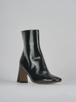 Stivaletti tacco 7cm pelle nero