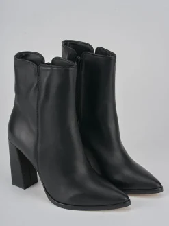 Stivaletti tacco 9cm pelle nero