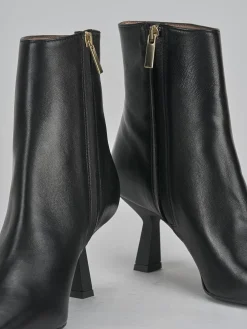 Stivaletti tacco 8cm pelle nero