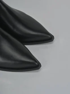 Stivaletti tacco 2cm pelle nero