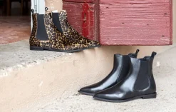 Stivaletti tacco 2cm pelle nero